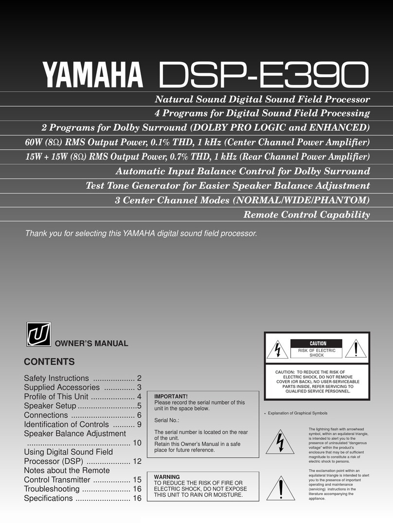 Yamaha DSP-E390 owner's manual