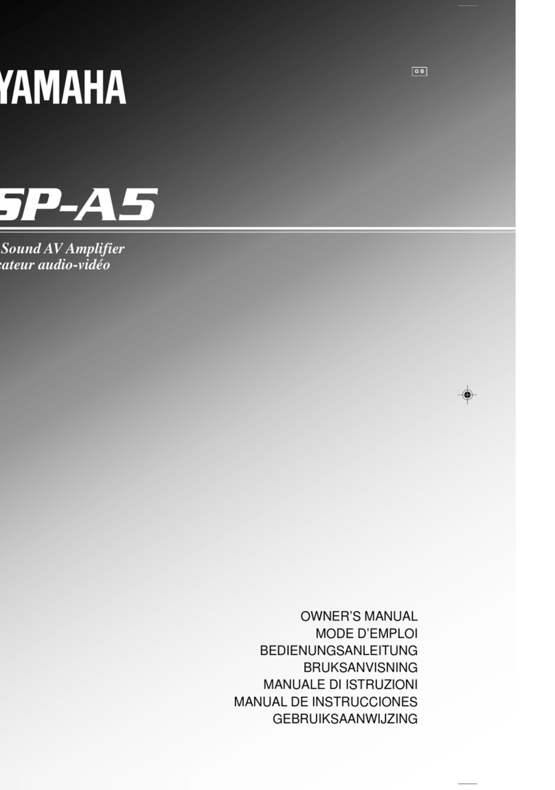 Yamaha DSP-A5 User manual Yamaha DSP-A5 User manual