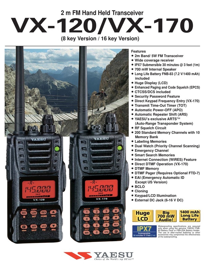 Yaesu VX-120 Series User manual