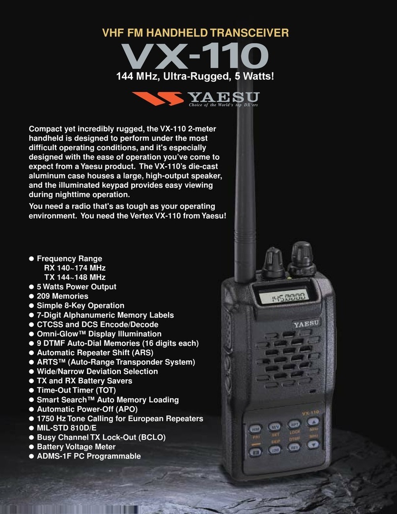 Yaesu VX-110 User manual