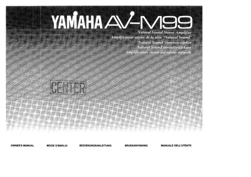 Yamaha AV-M99 User manual Yamaha AV-M99 User manual