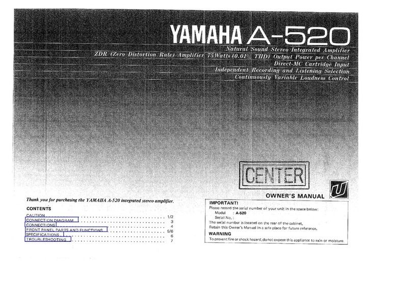 Yamaha A-520 owner's manual