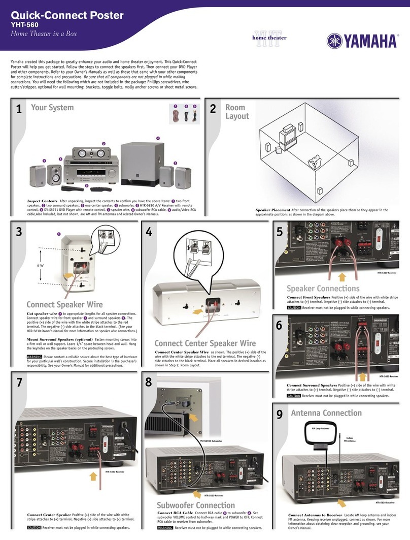 Yamaha YHT-560 Assembly instructions