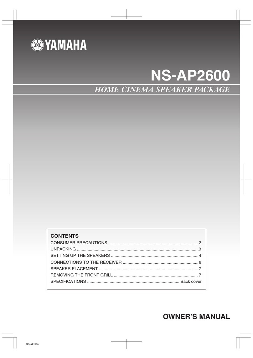 Yamaha YHT-393 User manual