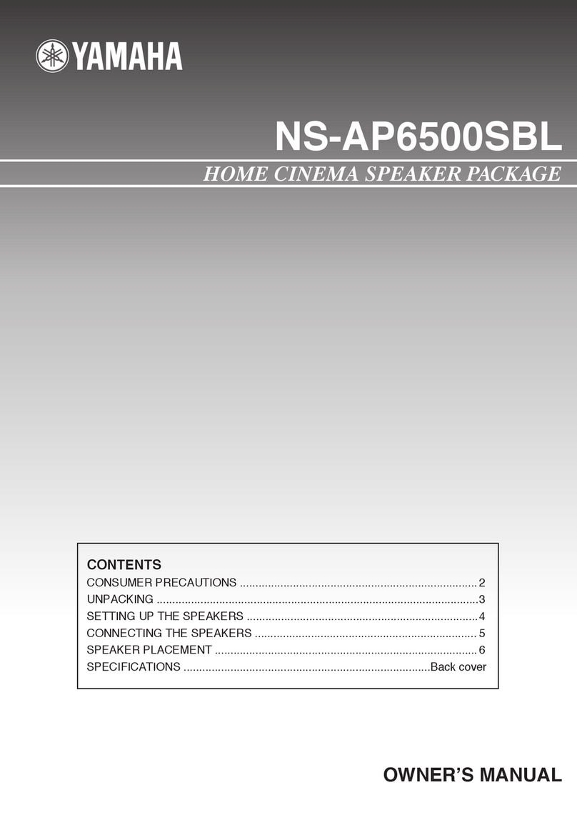 Yamaha YHT-893 User manual
