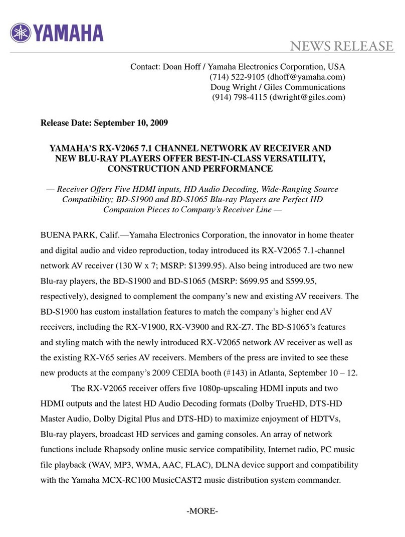 Yamaha BD-S1065 release note