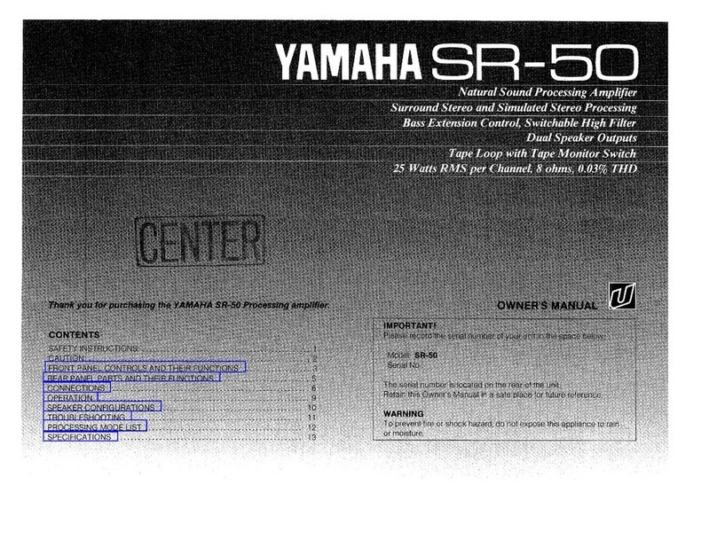 Yamaha SR-50 owner's manual