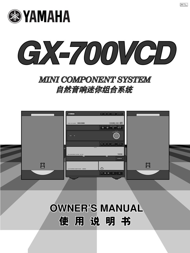 Yamaha GX-700VCD User manual Yamaha GX-700VCD User manual