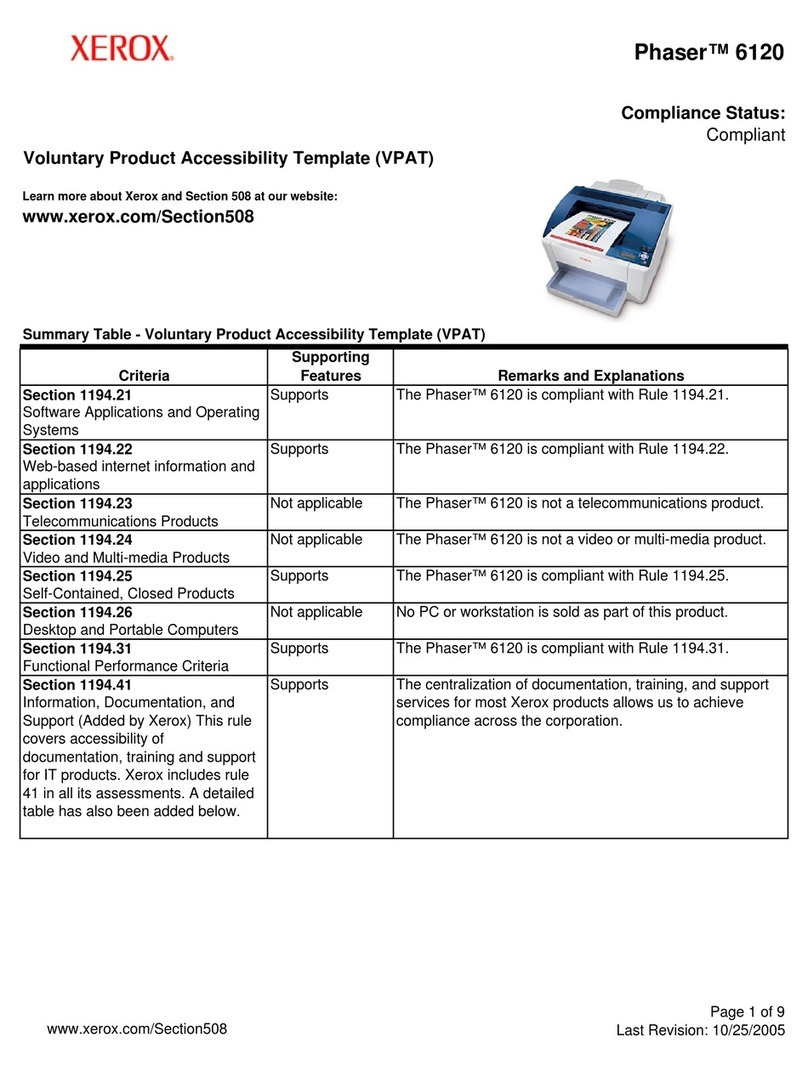 Xerox Phaser 6120 User manual