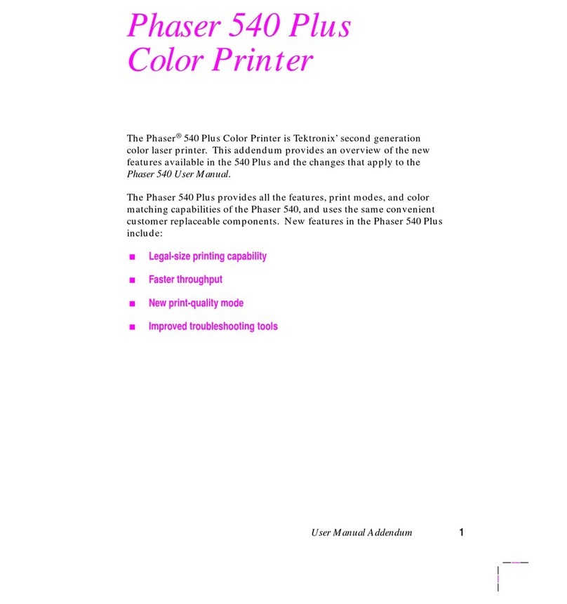 Tektronix Phaser 540 User manual