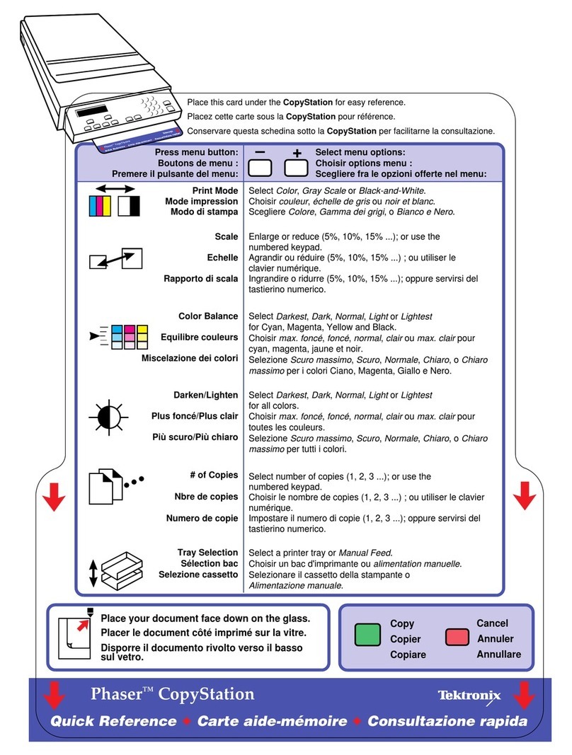 Tektronix Phaser 550 User manual