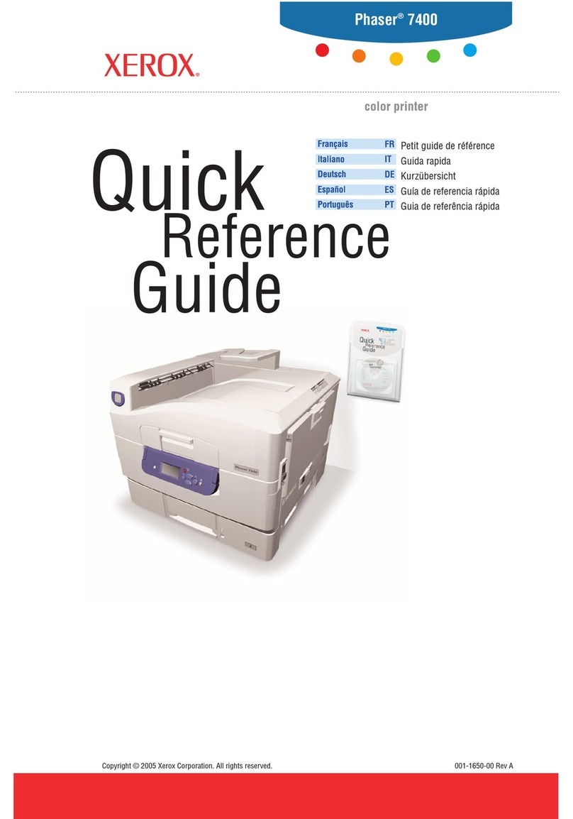 Xerox Phaser 7400 User manual Xerox Phaser 7400 User manual