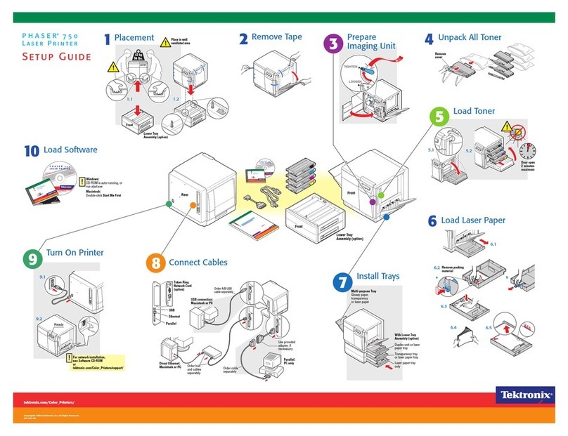 Tektronix PHASER 750 User manual