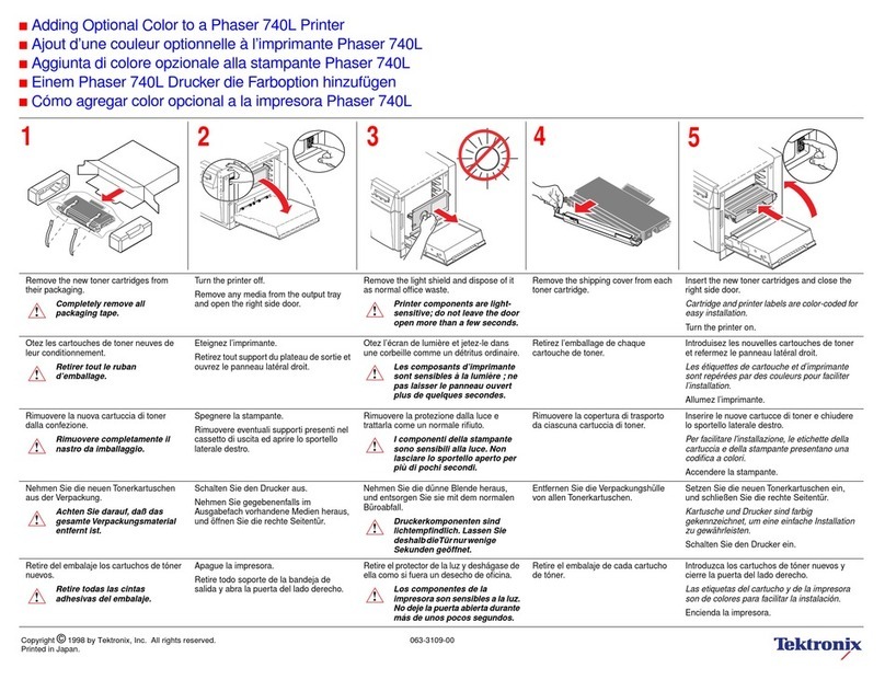 Tektronix Phaser 740L User manual