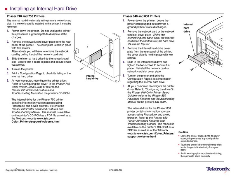 Tektronix Phaser 740 User manual
