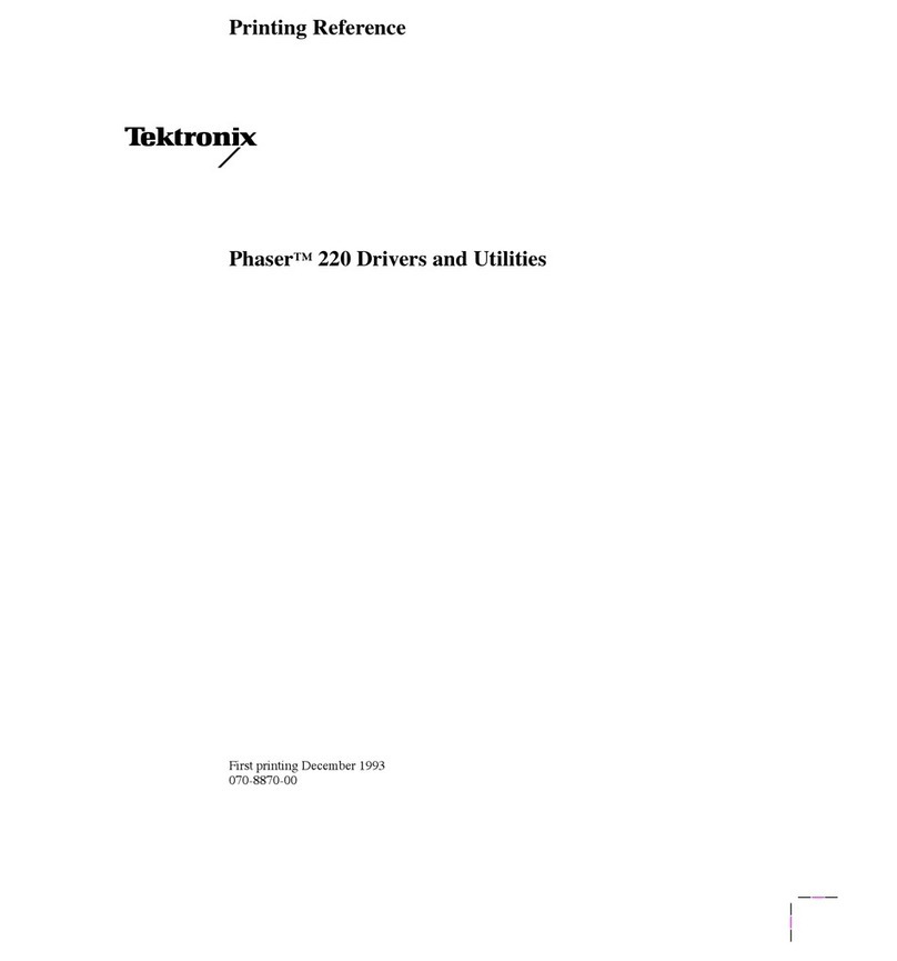 Tektronix Phaser 220e User manual