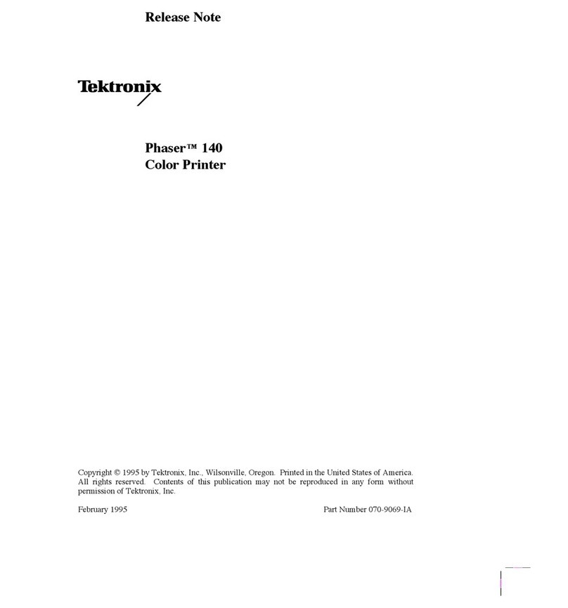 Tektronix Phaser 140 Instruction Manual