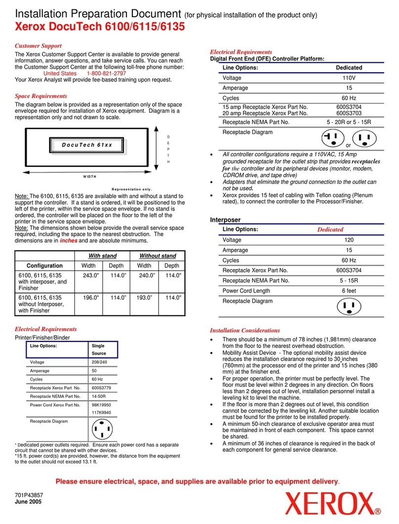 Xerox Docutech 6100 User manual