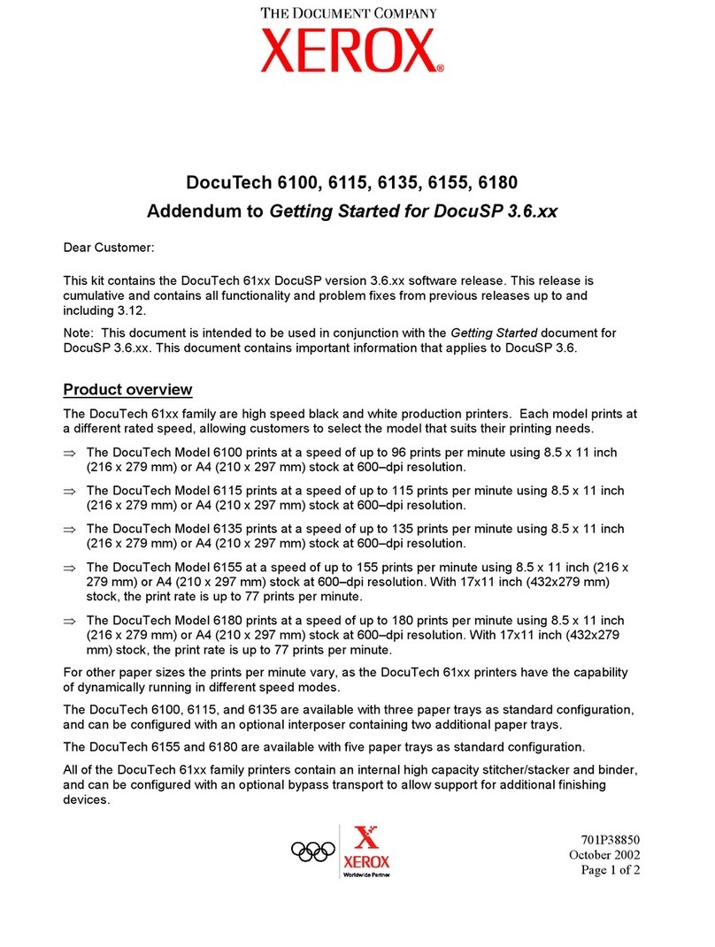 Xerox Docutech 6100 Instruction Manual