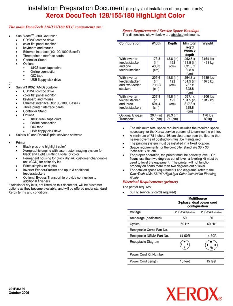 Xerox Docutech 128 User manual