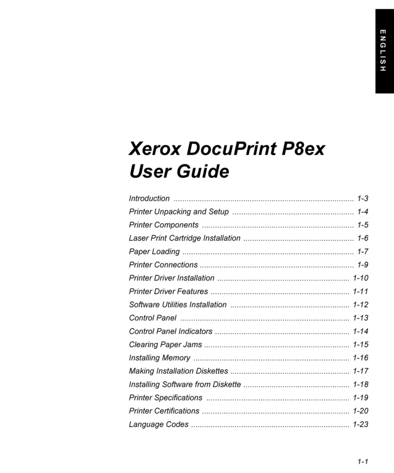 Xerox DocuPrint P8EX User manual