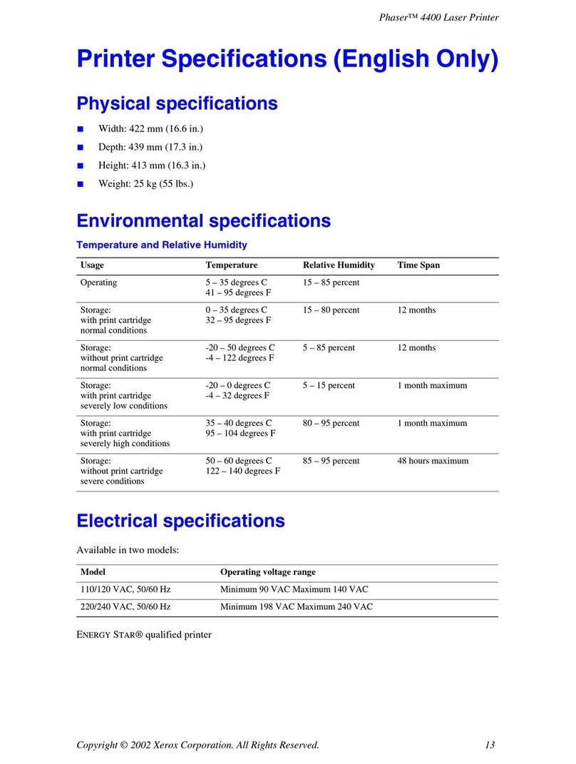 Xerox Phaser 4 400 User manual
