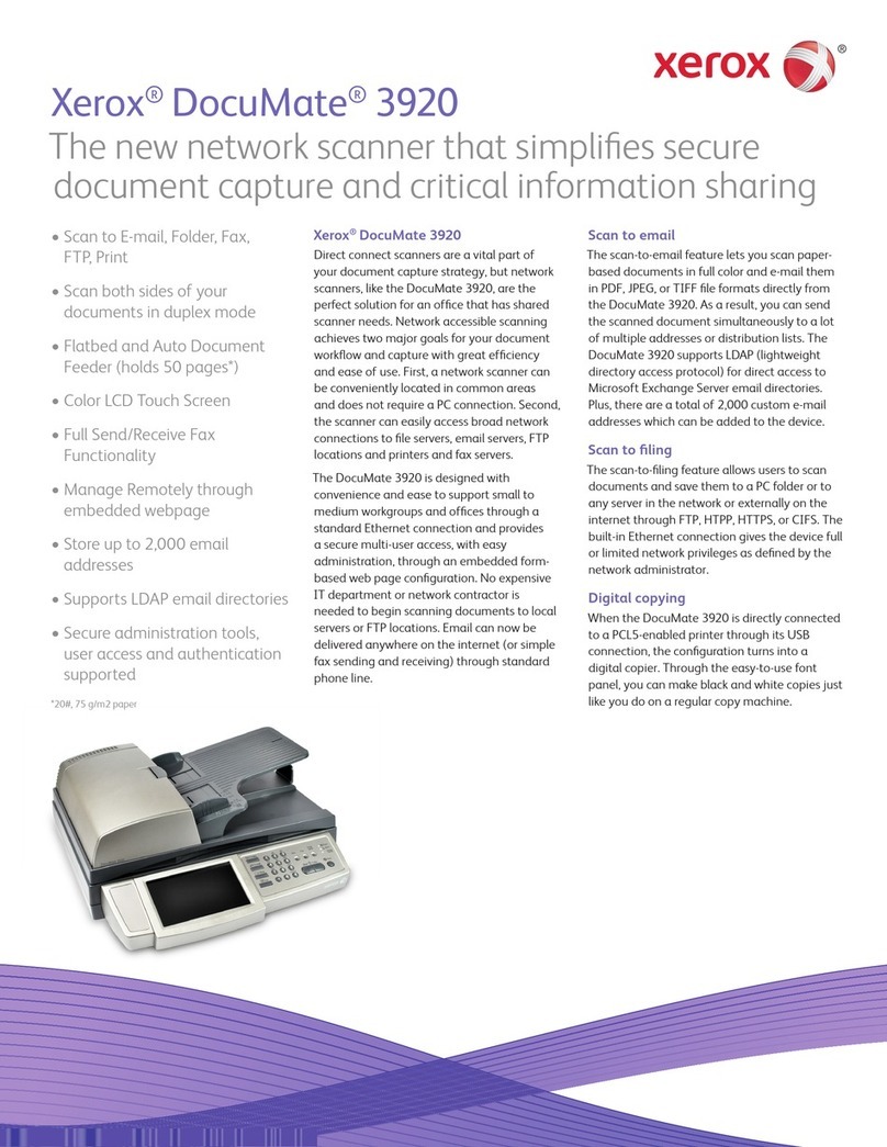 Xerox DocuMate 3920 User manual