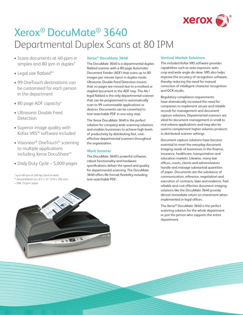 Xerox DocuMate 3640 Specifications