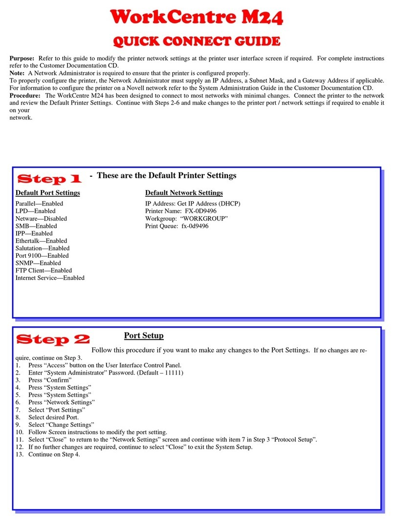 Xerox WorkCentre M24 Color Assembly instructions