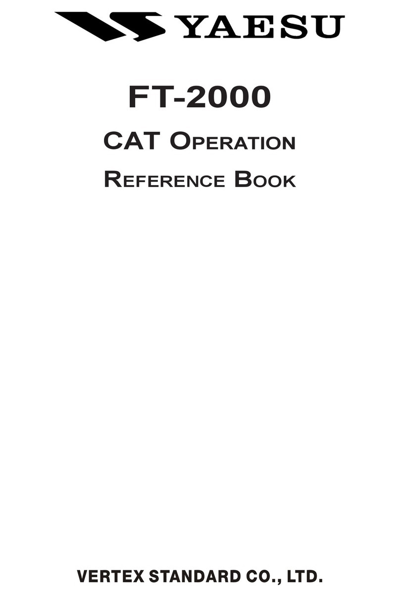 Yaesu FT-2000 - MENU MODE LIST Reference book