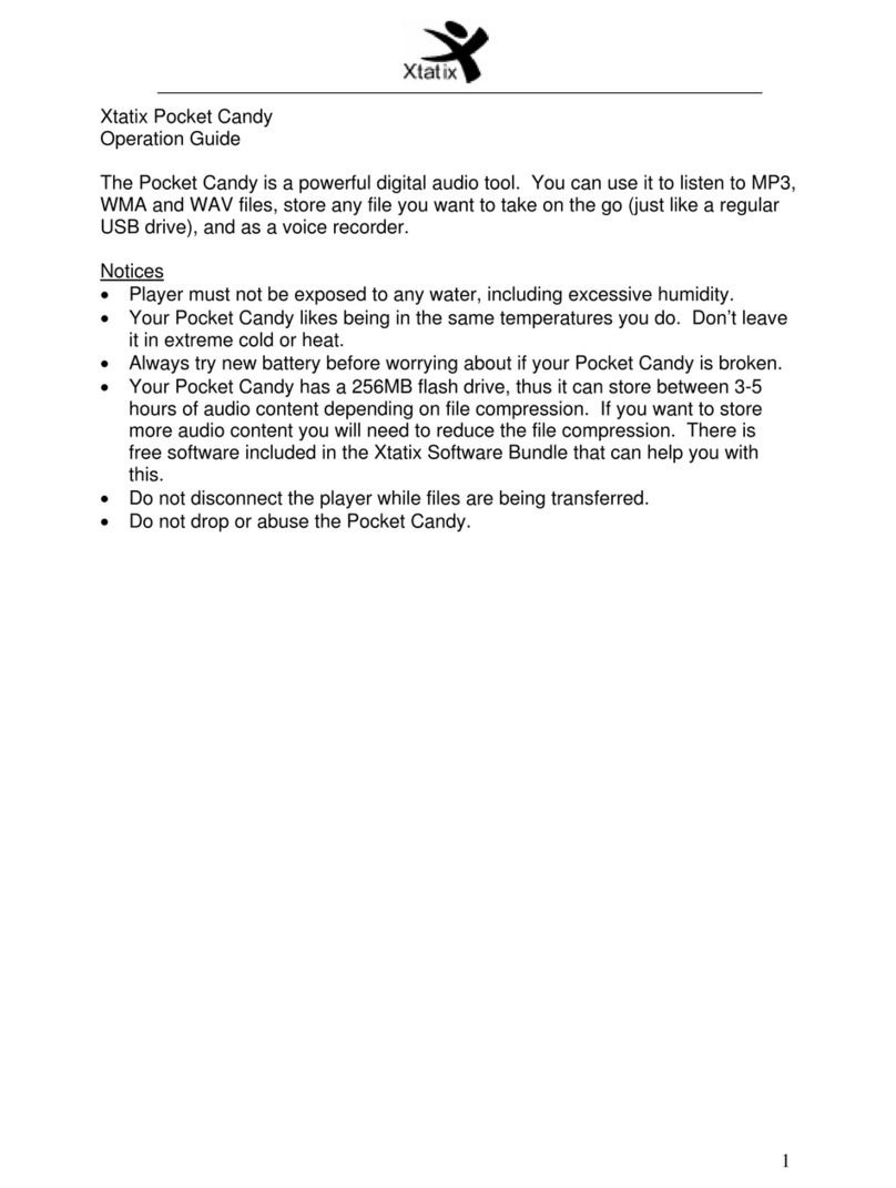 Xtatix Pocket Candy 1GB User manual
