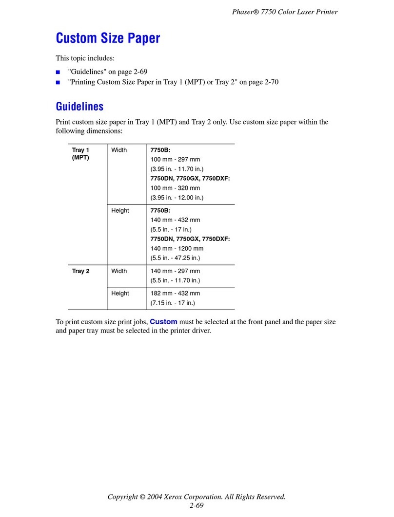 Xerox Phaser 7750 Instruction Manual