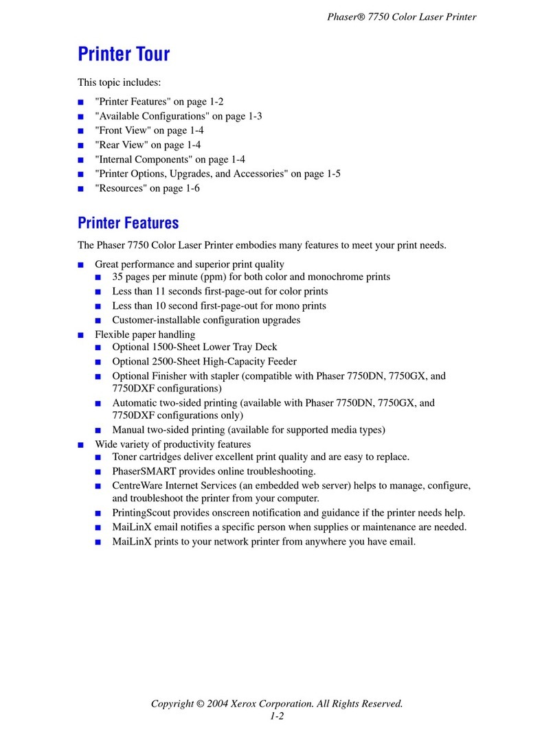 Xerox Phaser 7750 Manual
