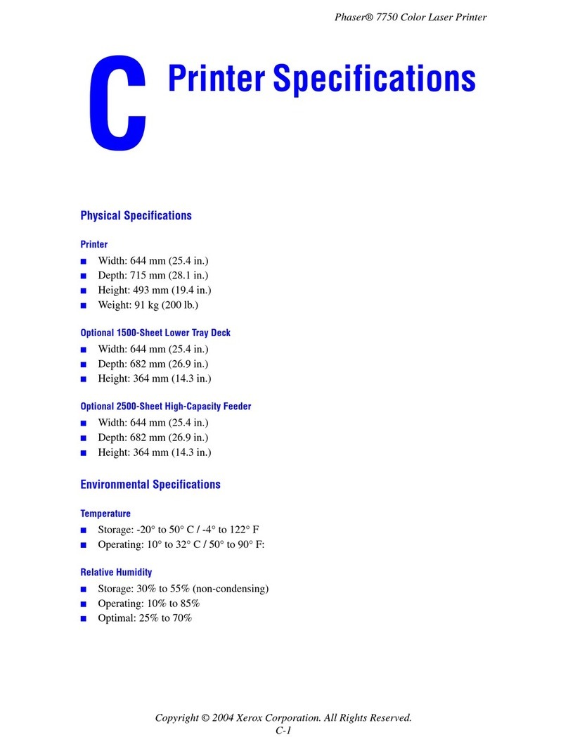 Xerox Phaser 7750 Specifications