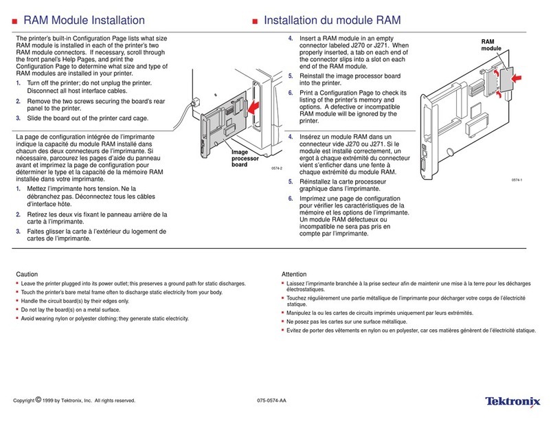 Tektronix Phaser 750DP User manual