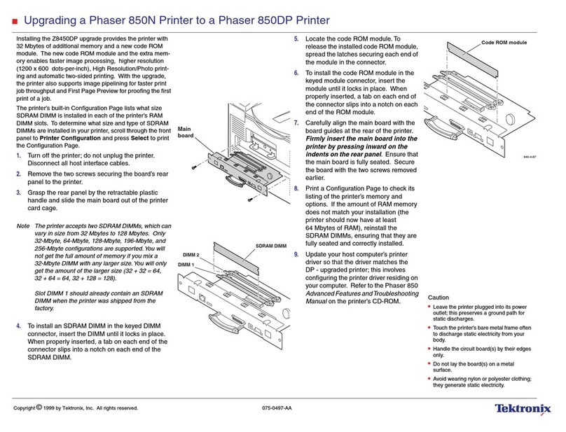 Xerox 850DP - Phaser Color Solid Ink Printer Installation and operation manual