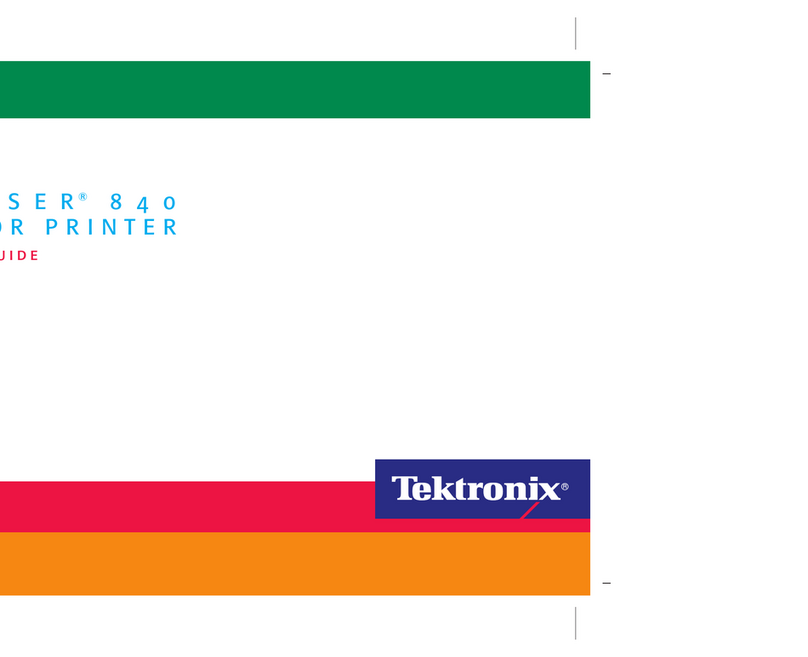 Tektronix Phaser 840 User manual