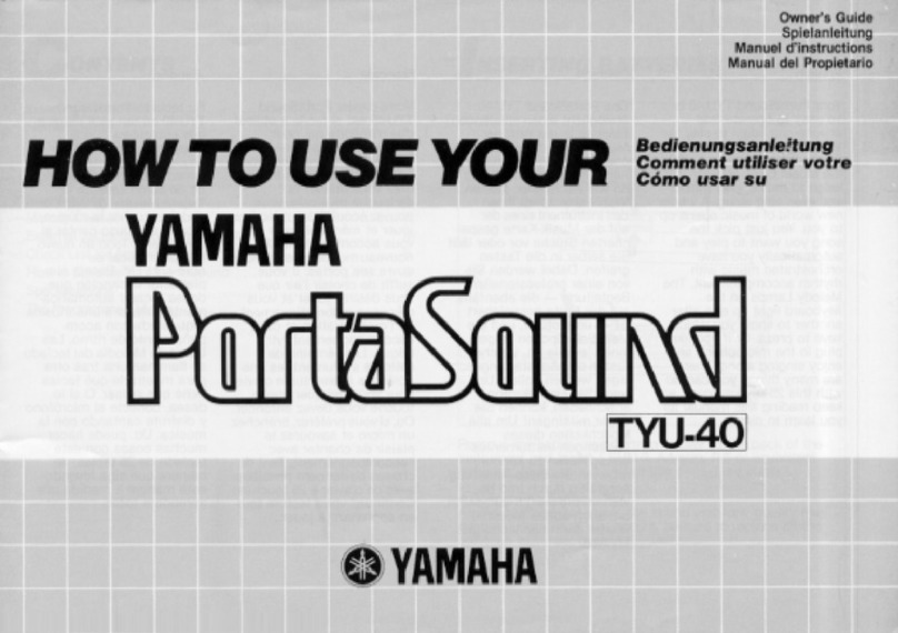 Yamaha PortaSound TYU-40 User manual