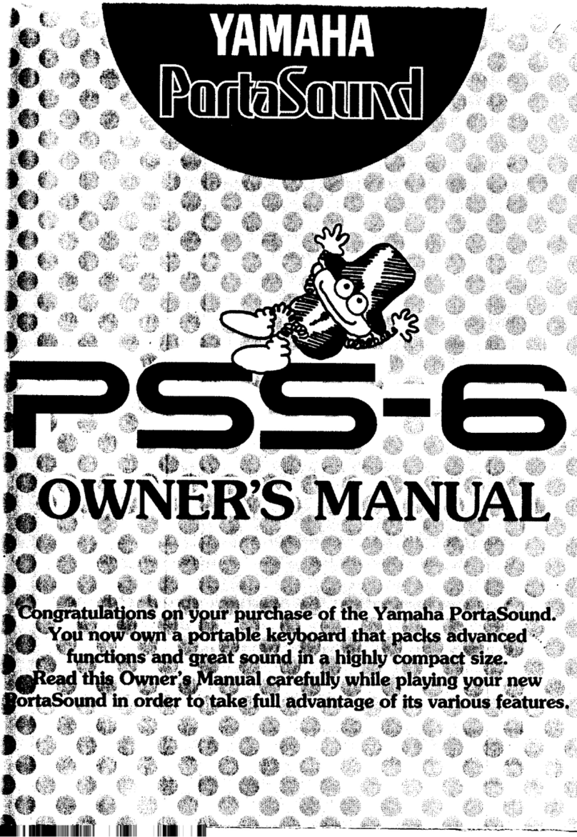 Yamaha PortaSound PSS-6 User manual Yamaha PortaSound PSS-6 User manual