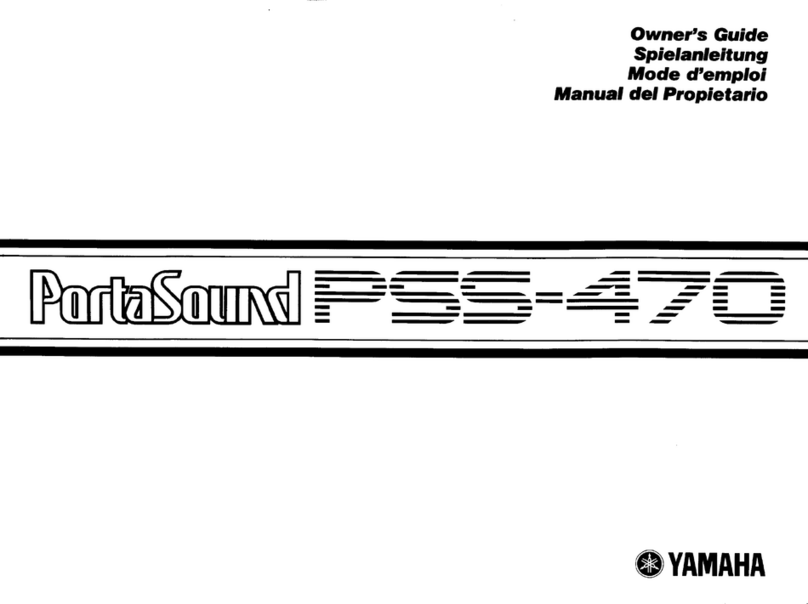 Yamaha PortaSound PSS-470 owner's guide