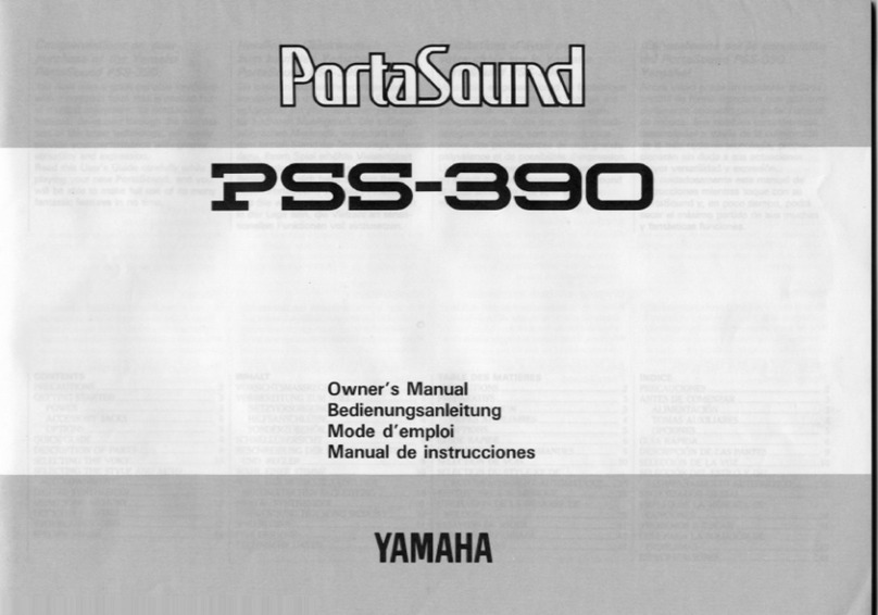 Yamaha PortaSound PSS-390 owner's manual