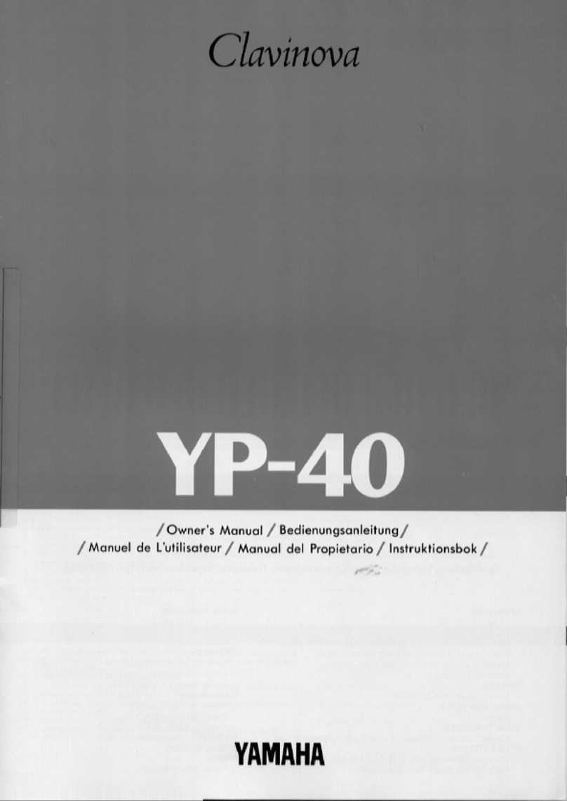 Yamaha Clavinova YP-40 owner's manual