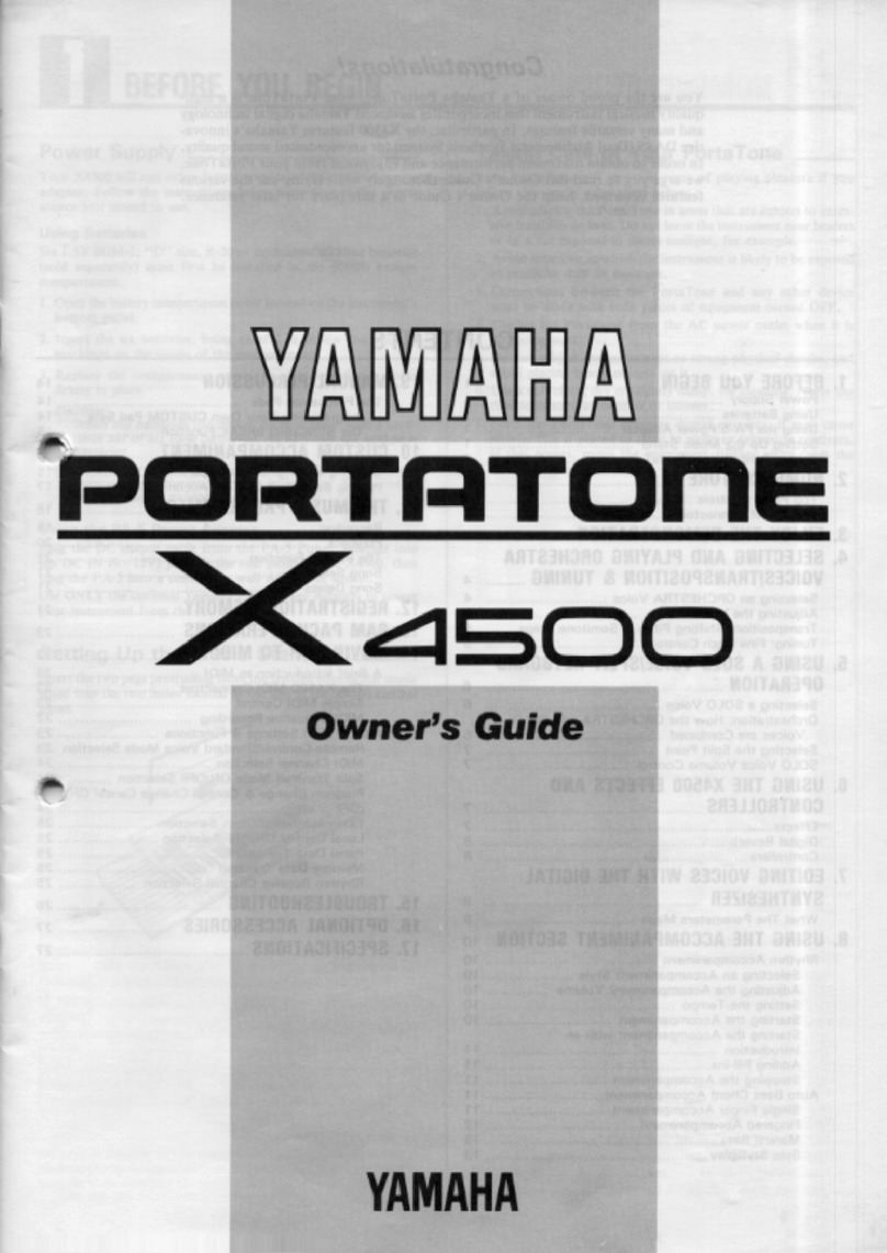 Yamaha Portatone X4500 owner's guide