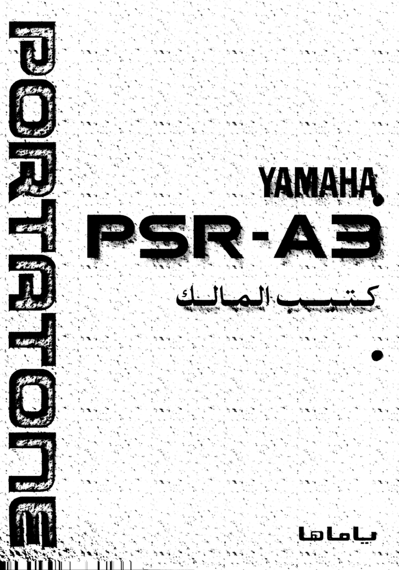 Yamaha PortaTone PSR-A3 User manual