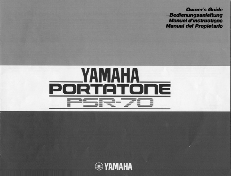 Yamaha PortaTone PSR-70 owner's guide