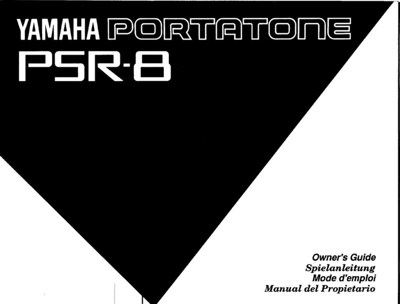 Yamaha PortaTone PSR-8 User manual