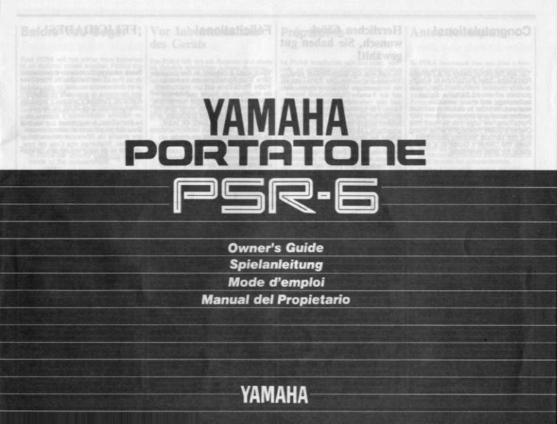 Yamaha PortaTone PSR-6 User manual