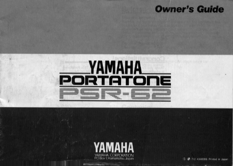Yamaha PortaTone PSR-62 User manual