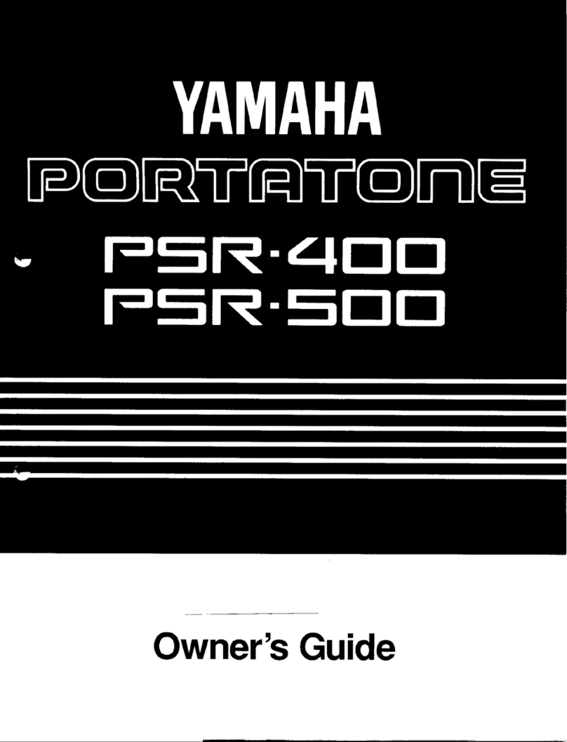 Yamaha PortaTone PSR-400 User manual Yamaha PortaTone PSR-400 User manual