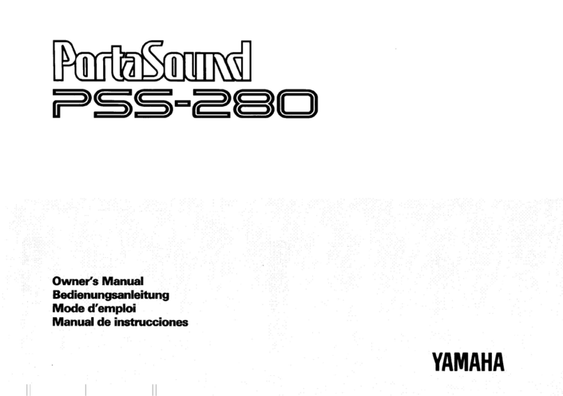 Yamaha PortaSound PSS-280 owner's guide